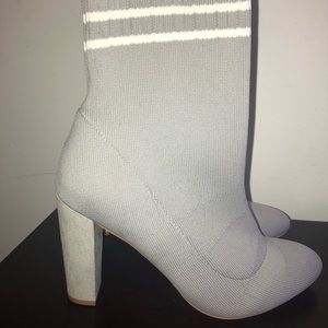 Sock bootie with heel